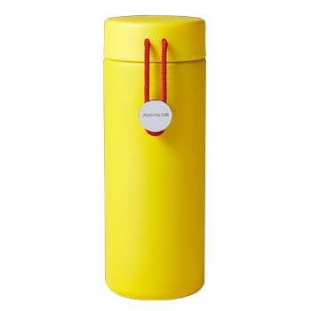 Joyoung 316L Stainless Steel Mini Portable Cute with Red String Thermal Flask - 350ml Yellow