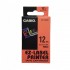 Casio Ez-Label Tape Cartridge - 12mm, Black on Red (XR-12RD1)