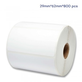 62mm W x 29mm H, 800pcs per roll Direct Thermal Paper