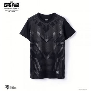 Marvel Captain America: Civil War Tee Black Panther Uniform - Black, Size L (APL-CA3-005)