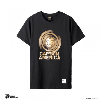 Marvel: Captain America Tee Shield Series - Black, Saiz S