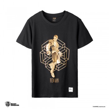 Marvel: Iron Man Tee Series - Black, Saiz XS