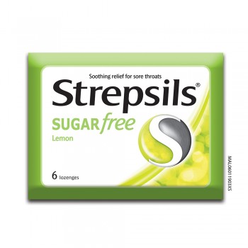 Strepsils Sugar Free Lemon Lozenges 6s